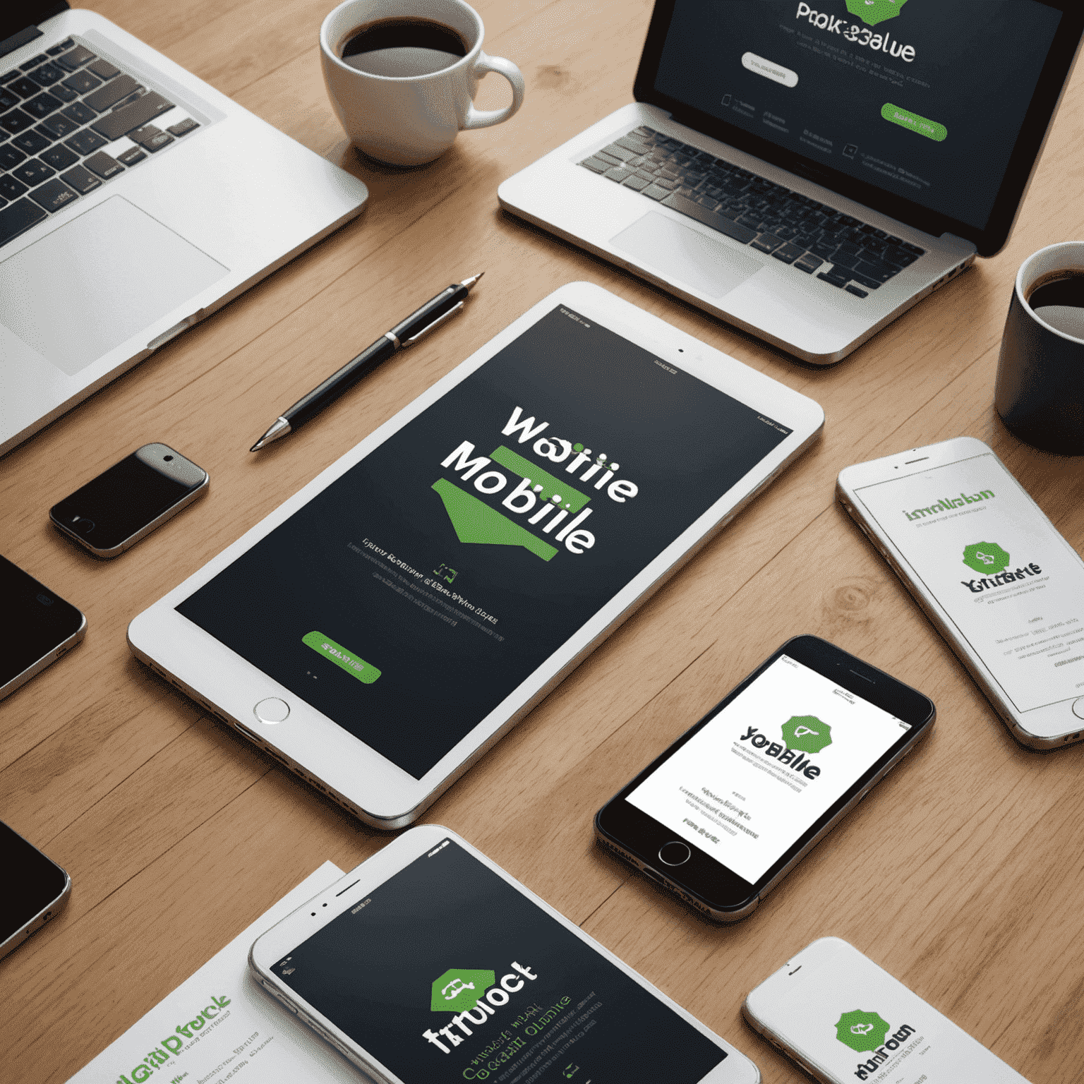 شعار شركة حلول الجوال الخاصة بك