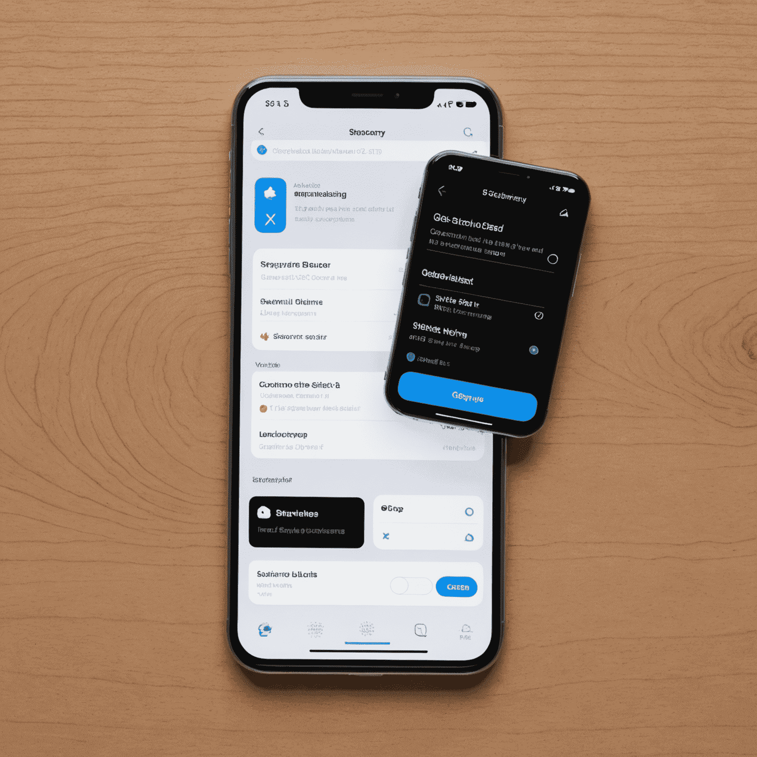 صورة مقارنة بين واجهات مستخدم iOS و Android، تعرض شاشات متجاورة لكلا النظامين مع تسليط الضوء على الفروقات الرئيسية
