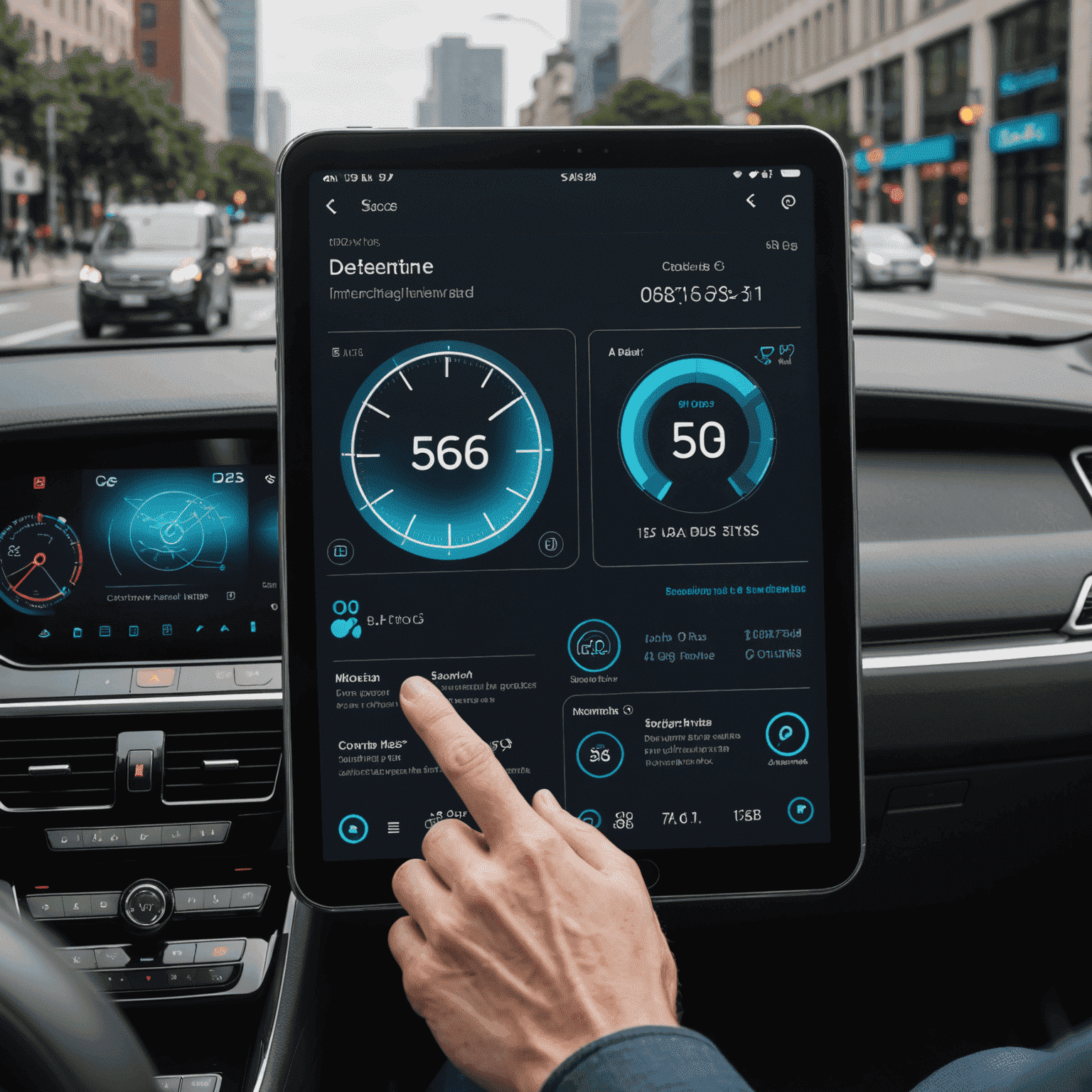 رسم توضيحي يظهر مقارنة بين واجهة مستخدم تقليدية وواجهة حديثة تستفيد من تقنيات 5G، مع التركيز على السرعة والتفاعلية